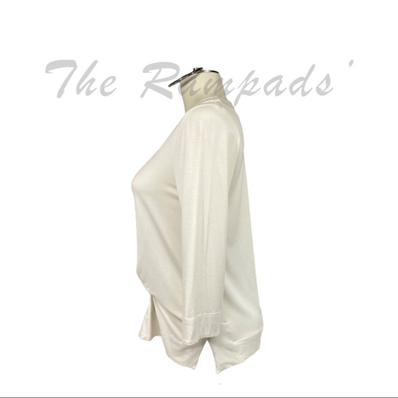 White Ann Taylor Twist-Front Top Size Small - Picture 2 of 8